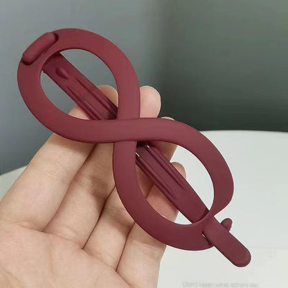 Pinza para el pelo mate en forma de 8 