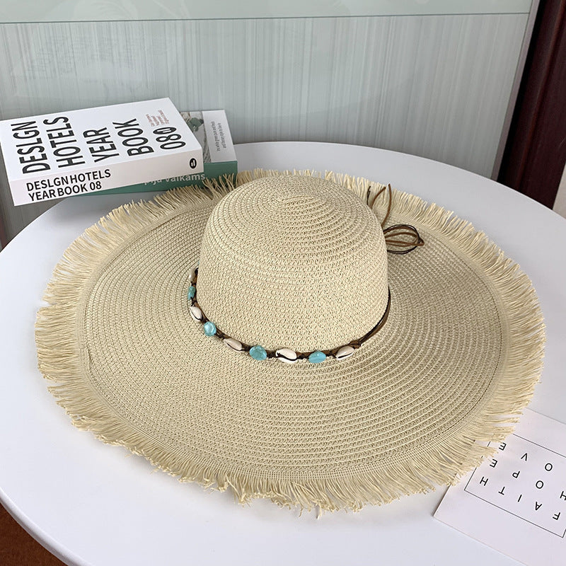 Summer UV Protection Wide-Brim Straw Hat New Sun Hat