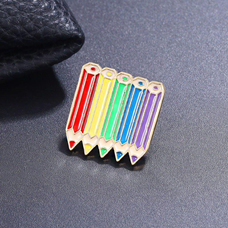 Oil drop cartoon pin