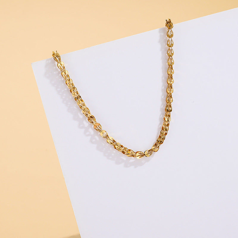 Women's Titanium Steel Phoenix Tail Thick Chain Necklace