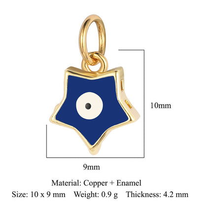Sun Moon Stars Copper Zircon Eyes Palm Pendant
