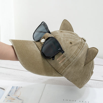 Cat Ear Pilot Sunglasses Baseball Cap