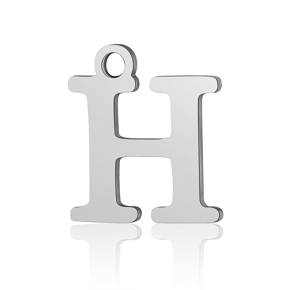 5 pcs/bag letter titanium steel pendant