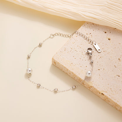 Gypsy Grey Bead Pearl Necklace