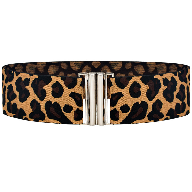 Elastic belt silver buckle 6CM