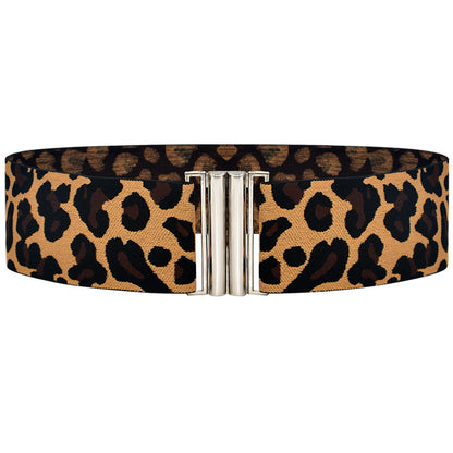 Elastic belt silver buckle 6CM