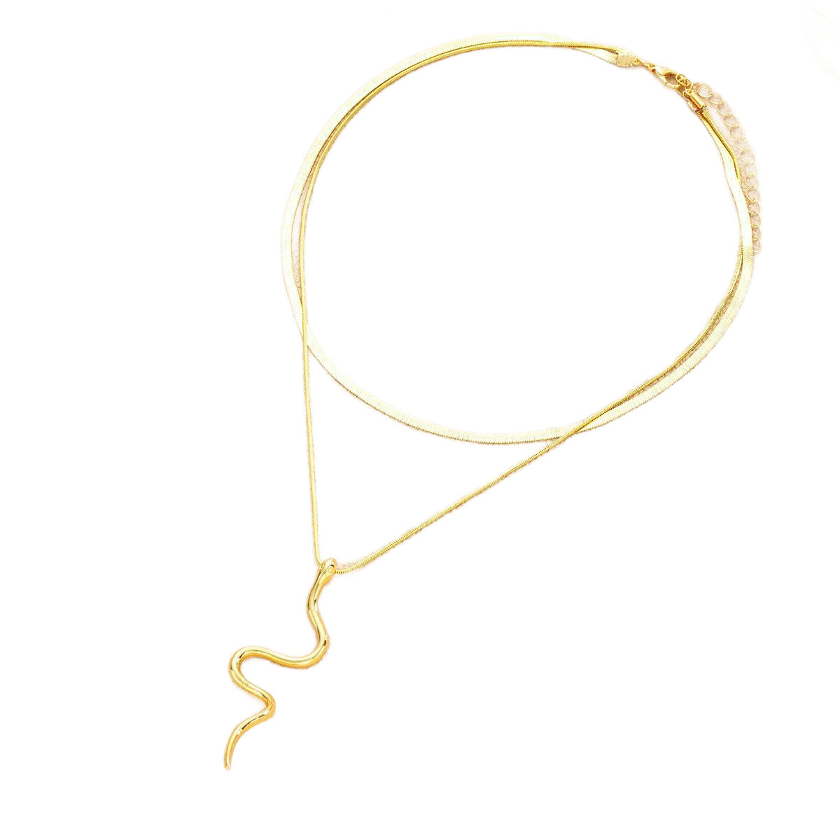 Retro Snake Pendant Necklace