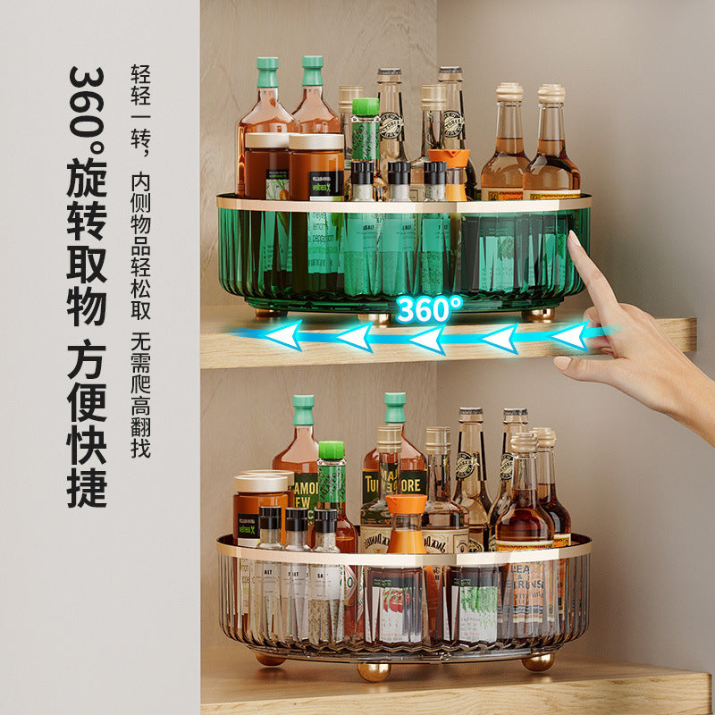 Transparent Rotating Spice Rack