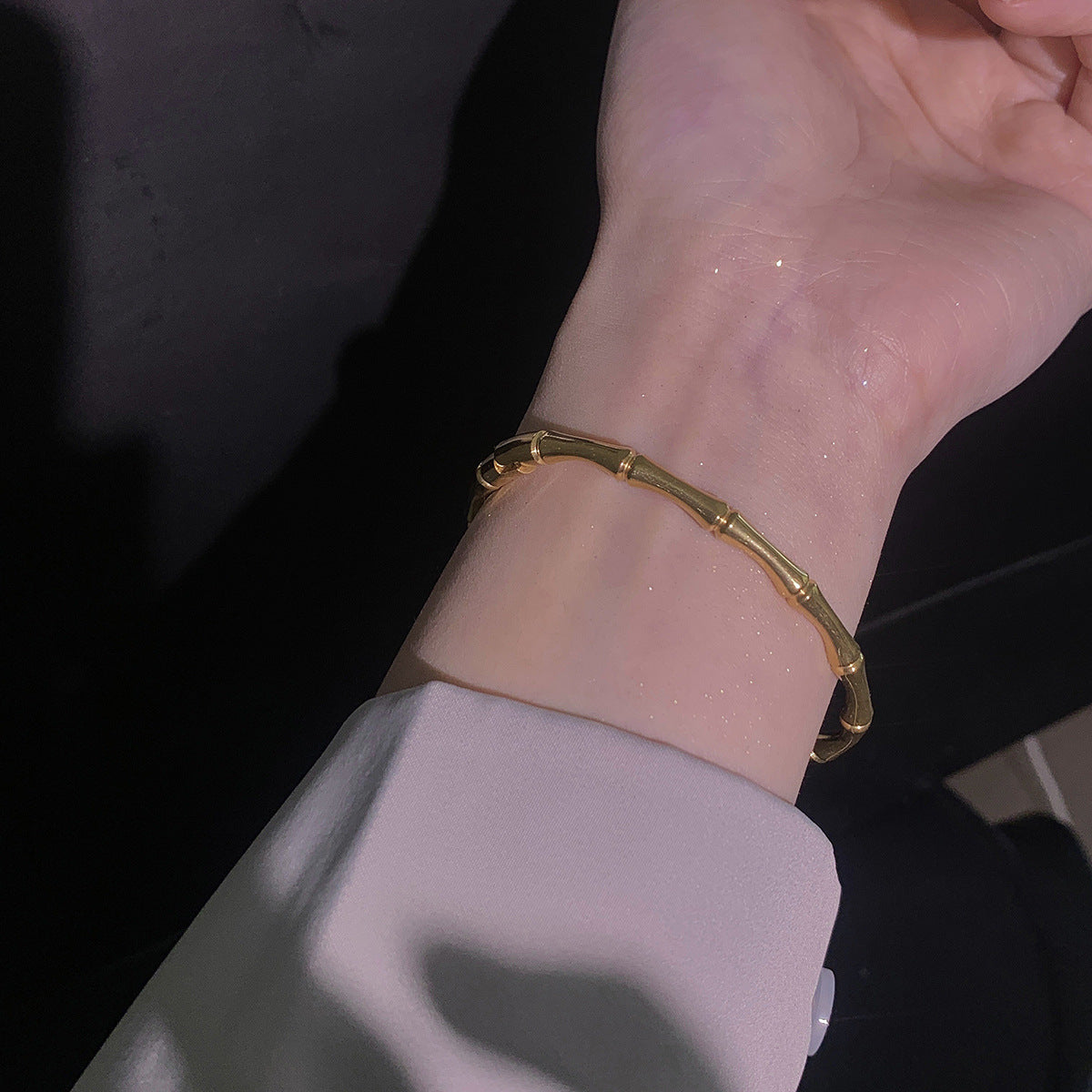 Bamboo titanium steel bracelet