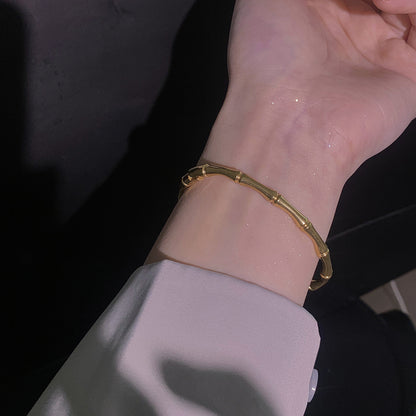 Bamboo titanium steel bracelet