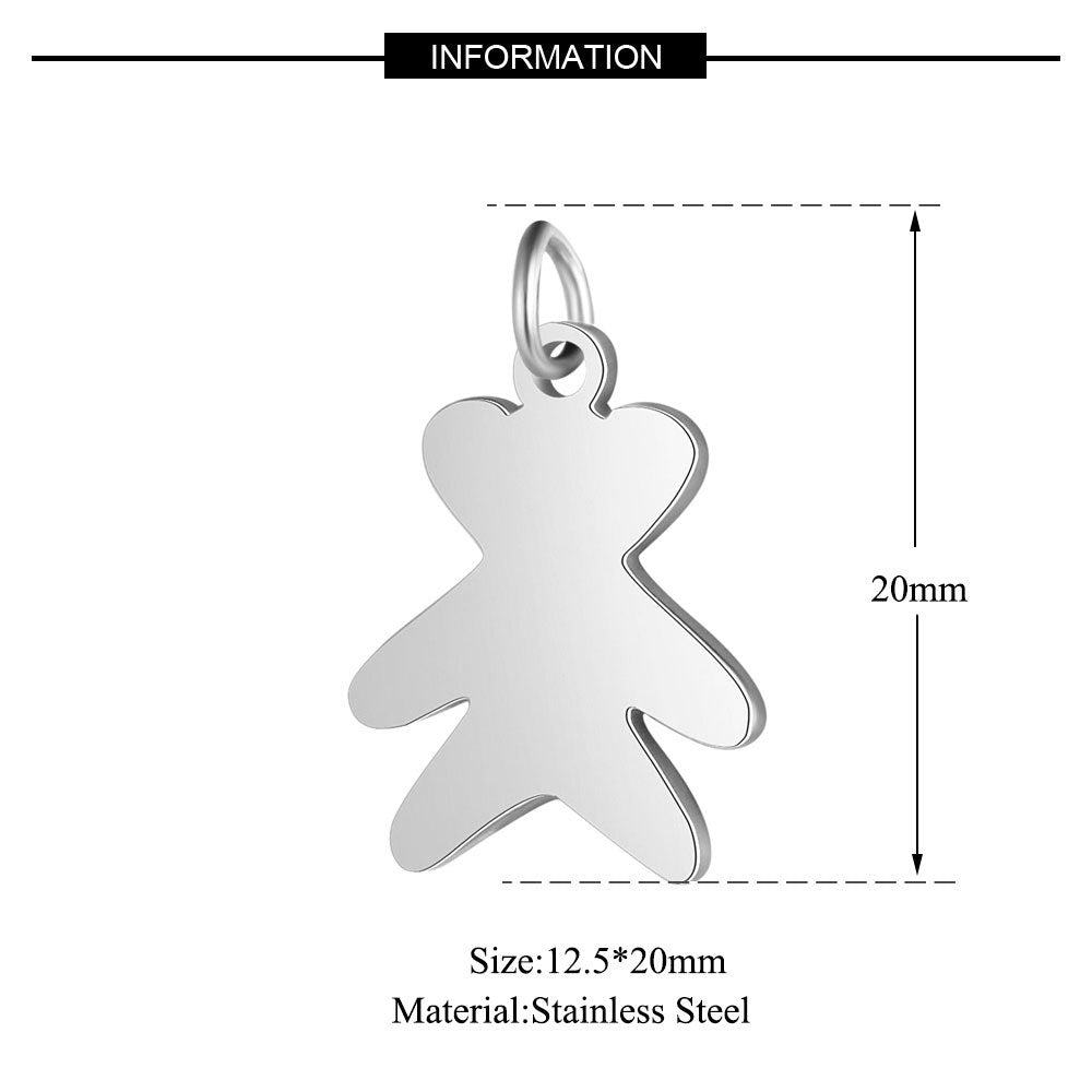 5 pcs/titanium steel jewelry connecting accessories pendant