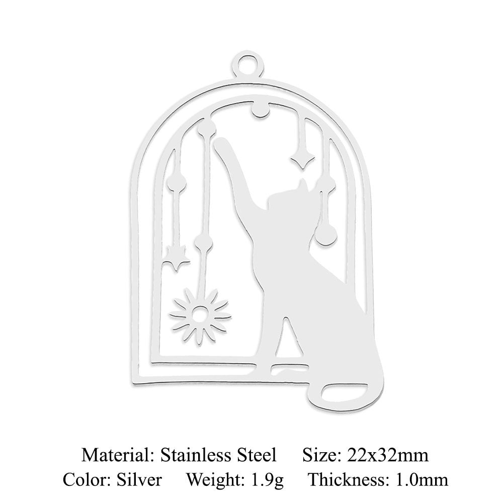 5 pcs/pack Hummingbird Moth Titanium Steel Pendant