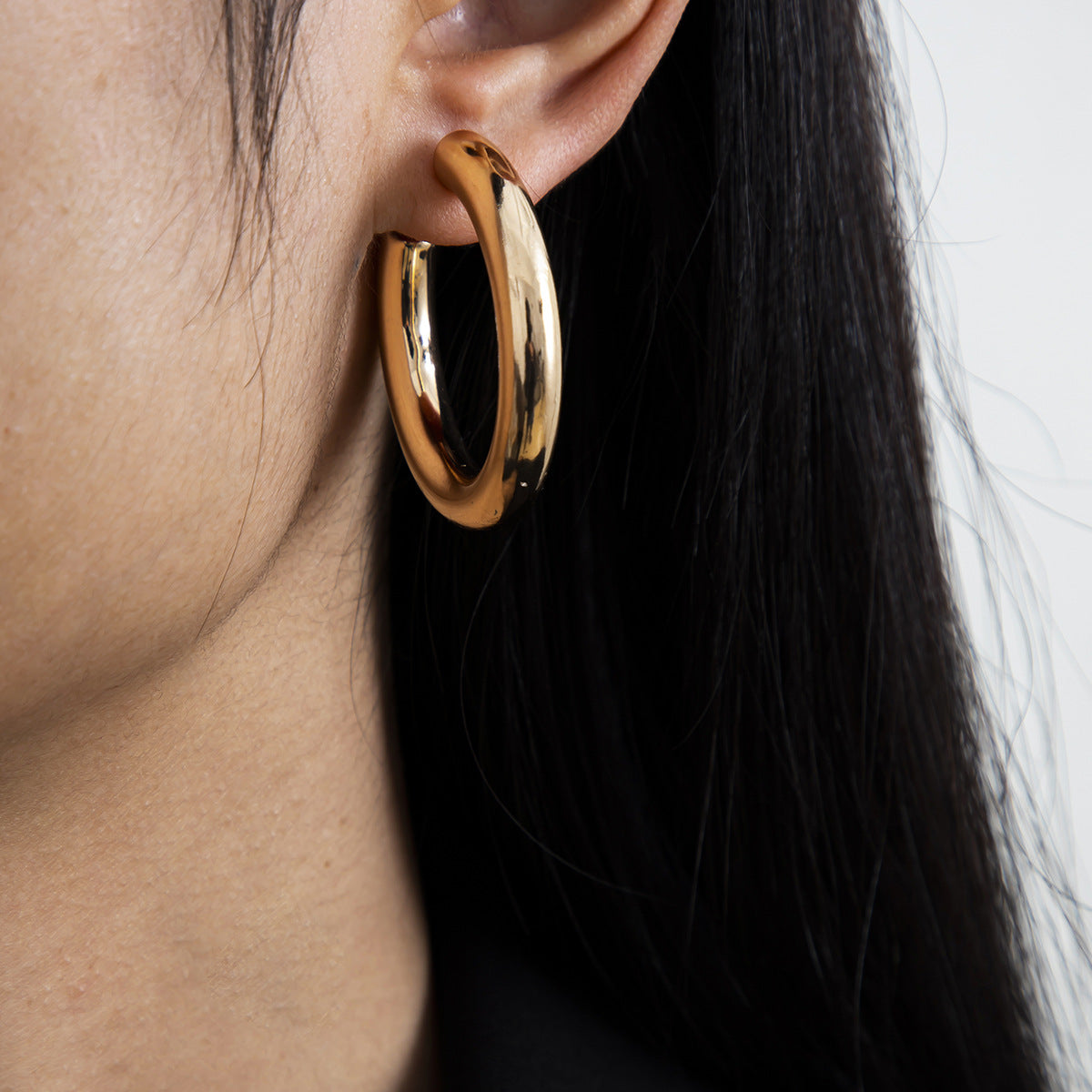 Pendientes vintage con forma de botón 