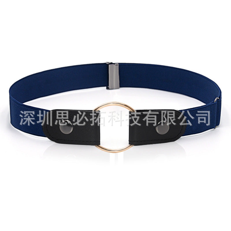 Braided leather button belt