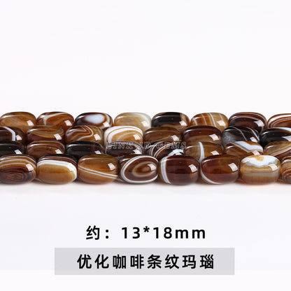 agate rice beads loose beads drum beads bucket beads DIY