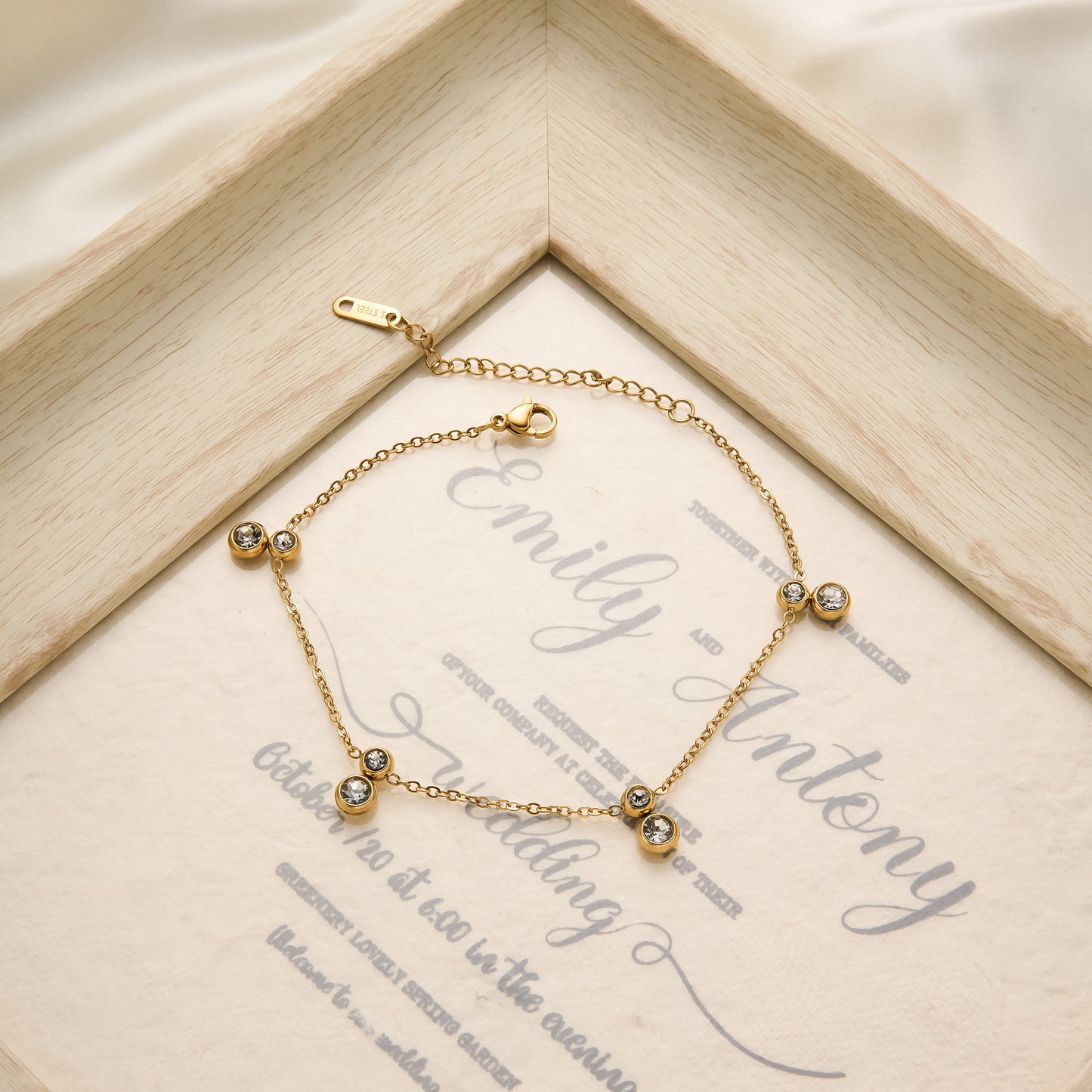 Stainless Steel Diamond Bracelet