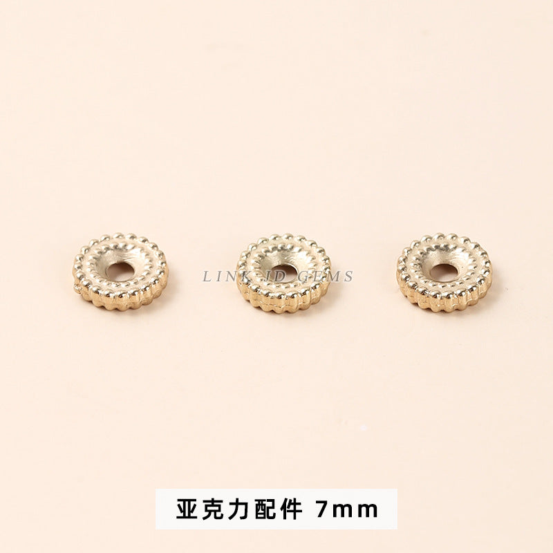 Gold-plated acrylic beads