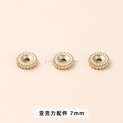 Gold-plated acrylic beads