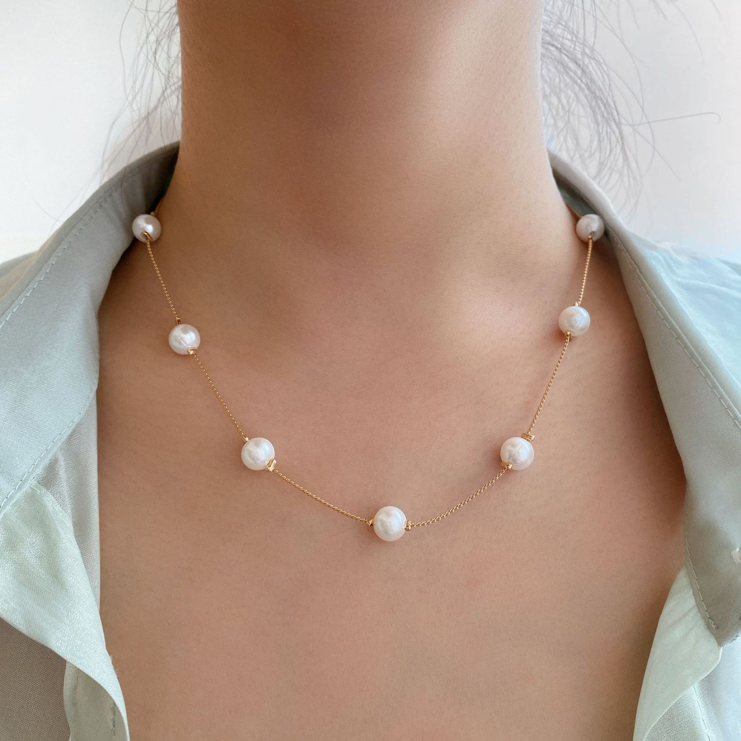 Retro Pearl Choker Necklace