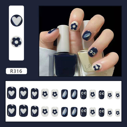 Wearable Removable Fake Nail Stickers Short Long