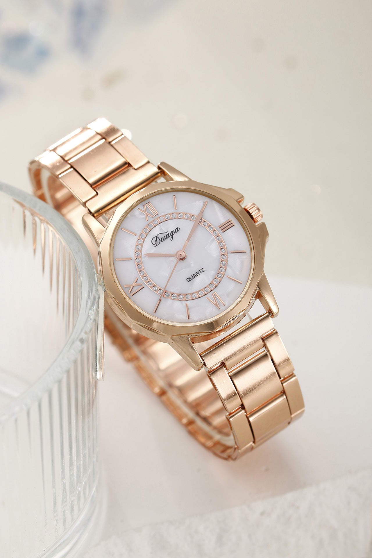 Quartz Watch Rhinestone Alloy Peacock Jewelry Set