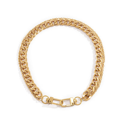 Thick chain mix and match keychain necklace