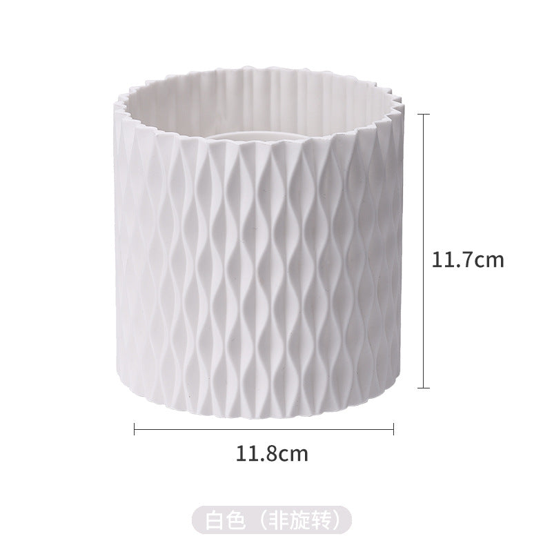 360-Degree Rotating Large Capacity Makeup Brush Holder Dustproof