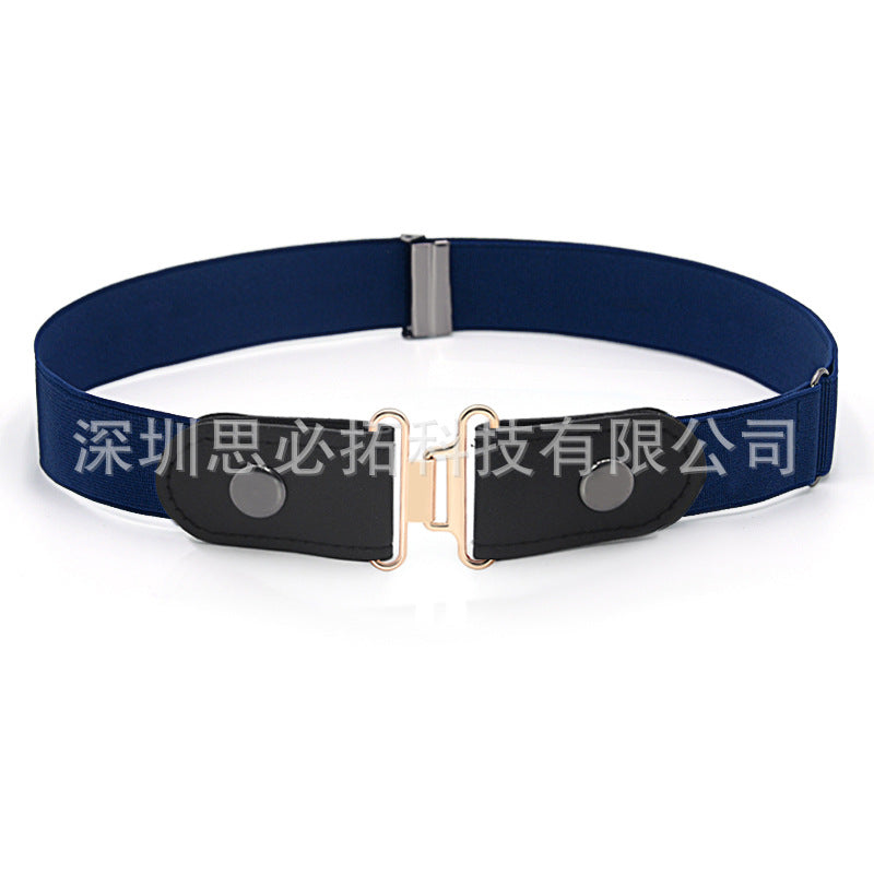 Braided leather button belt