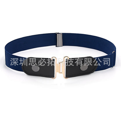 Braided leather button belt