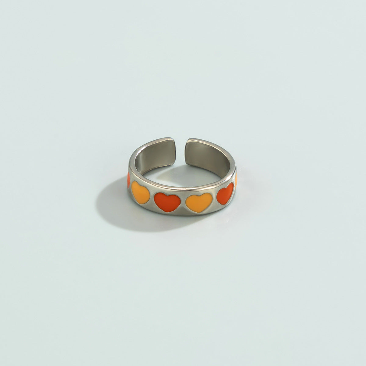 Colorful love cute drip ring