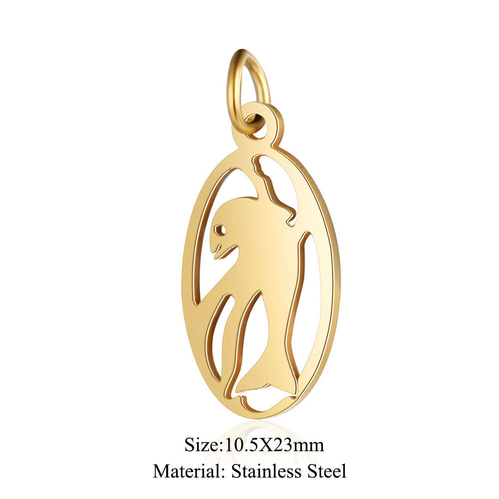 5 pcs/titanium steel jewelry connecting accessories pendant