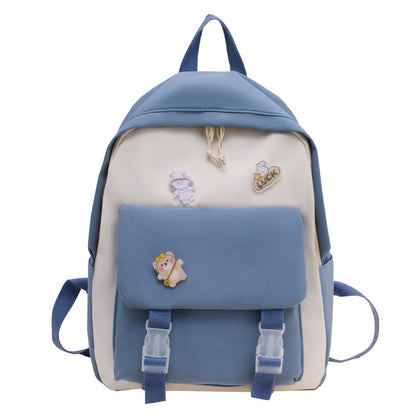 Student backpack plaid