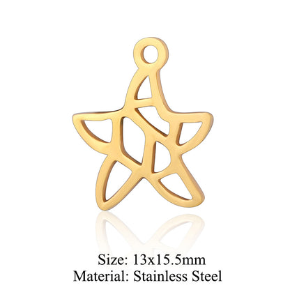 5 pcs/titanium steel pendant swan elephant gecko dolphin