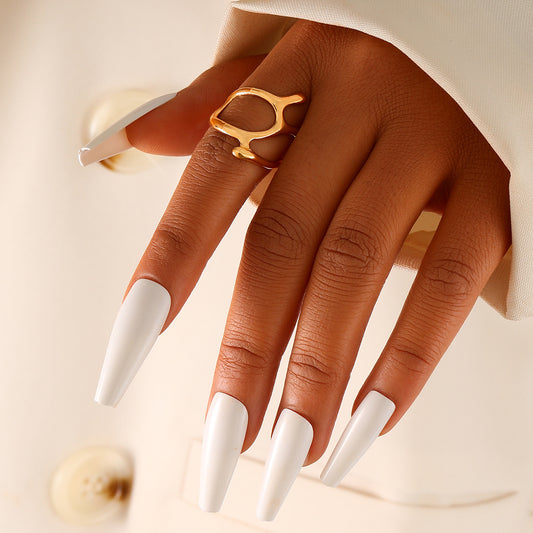 Hollow Irregular Open Metal Ring