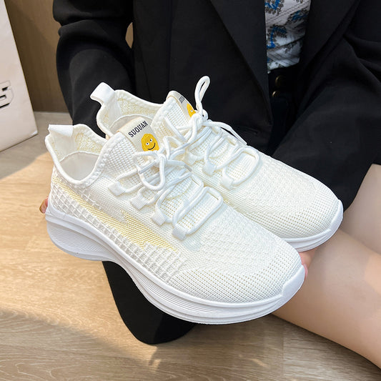 Flyweave women's breathable shallow-mouth casual shoes