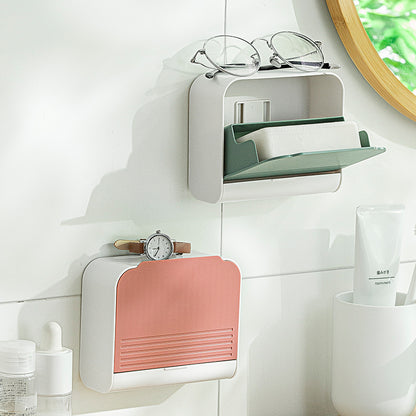 Flip-top wall-mounted soap dish