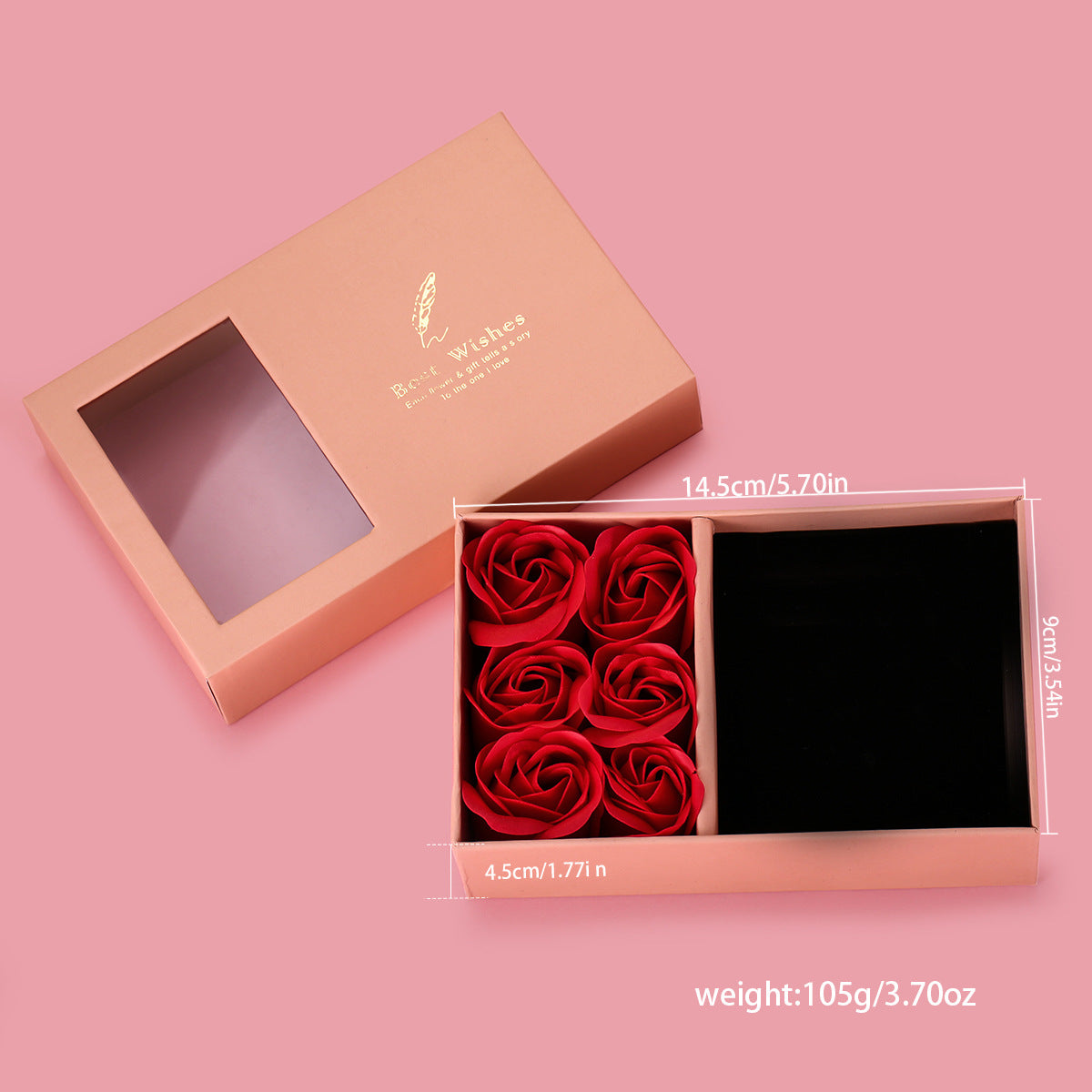 Watch Square Jewelry Rose Gift Box Set