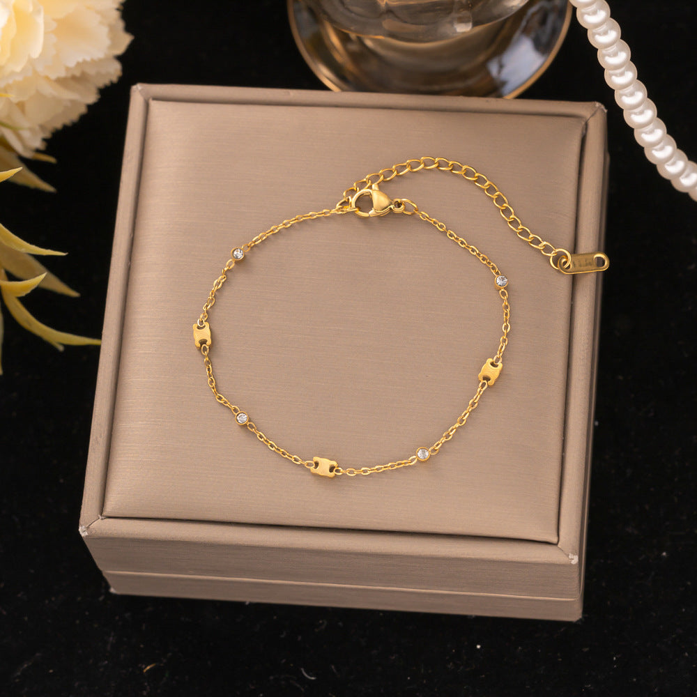 18K Gold Titanium Steel Bracelet