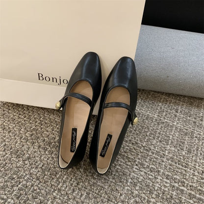 Comfortable square head shallow mouth flats