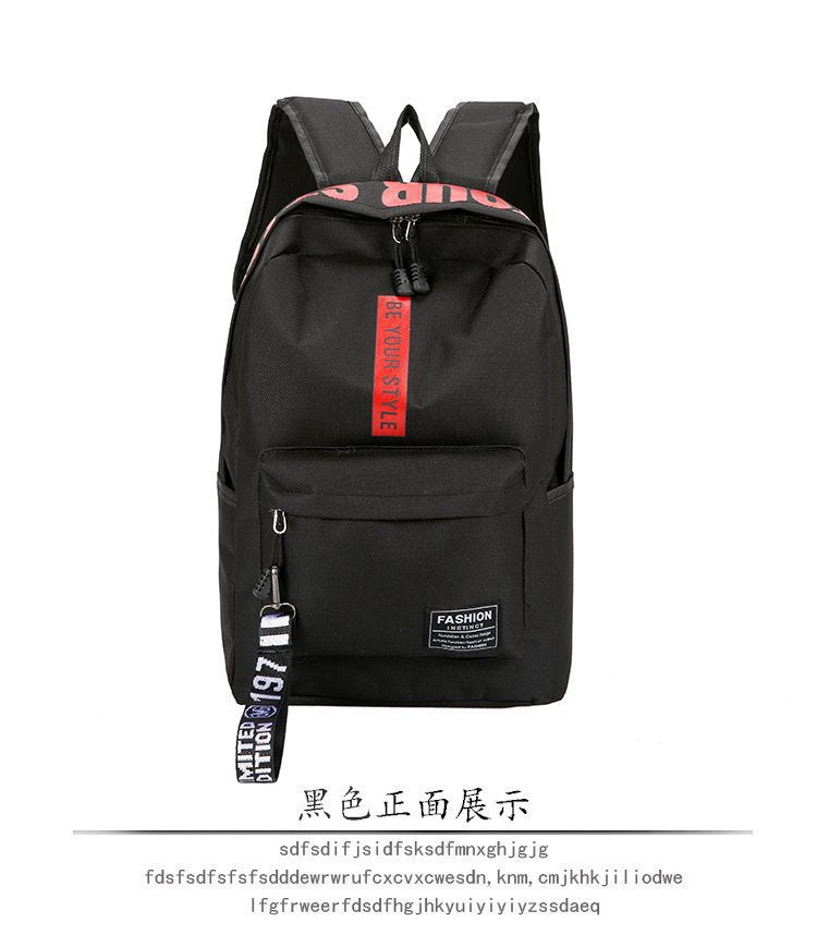 Backpack canvas large capacity junior high school students