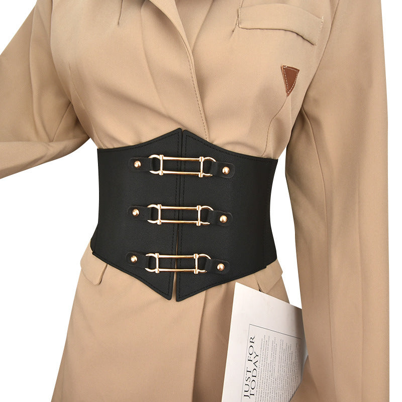 Plastic waist strap women's belt