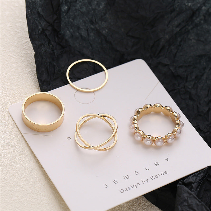 Imitation Pearl Ring Set