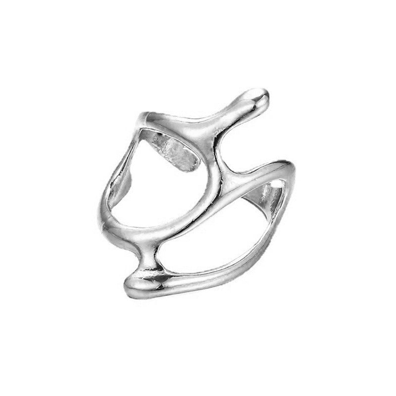 Hollow Irregular Open Metal Ring