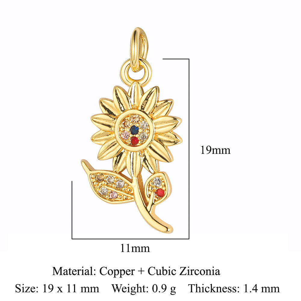 Star Tree of Life Horseshoe Iron Copper Zircon Pendant