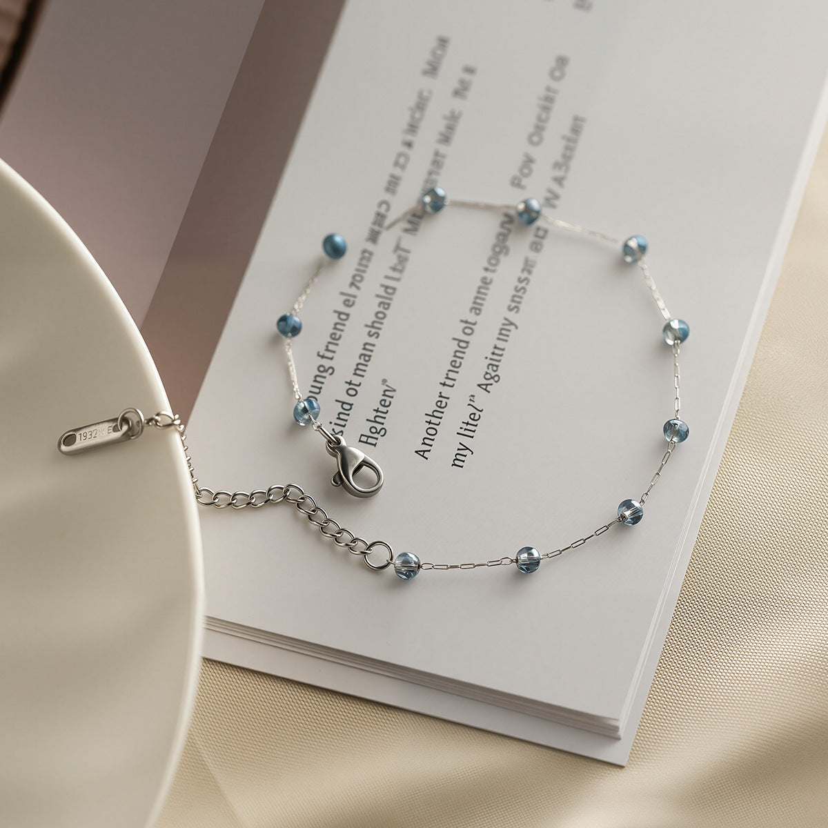 Stainless steel natural stone bracelet for women