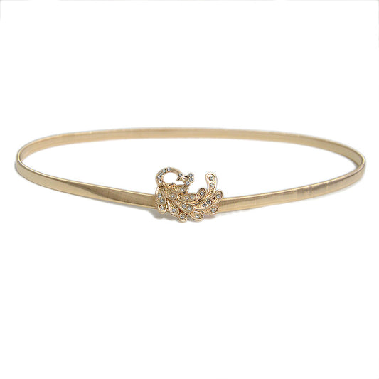 Peacock metal chain waist chain