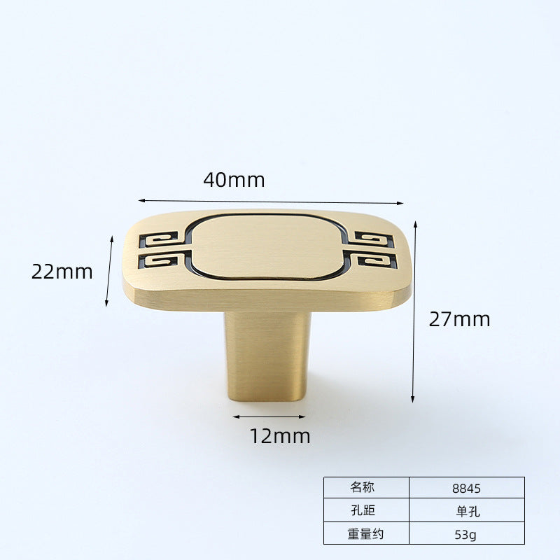 Gold brushed pure brass handle