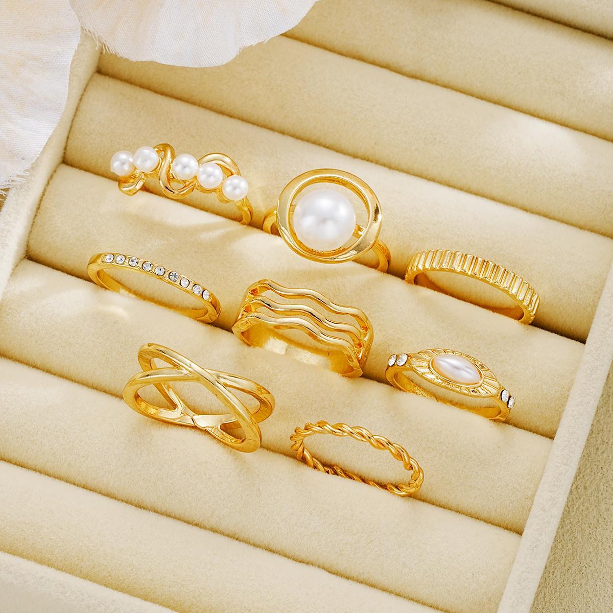 French Gold-Plated Wave Ring