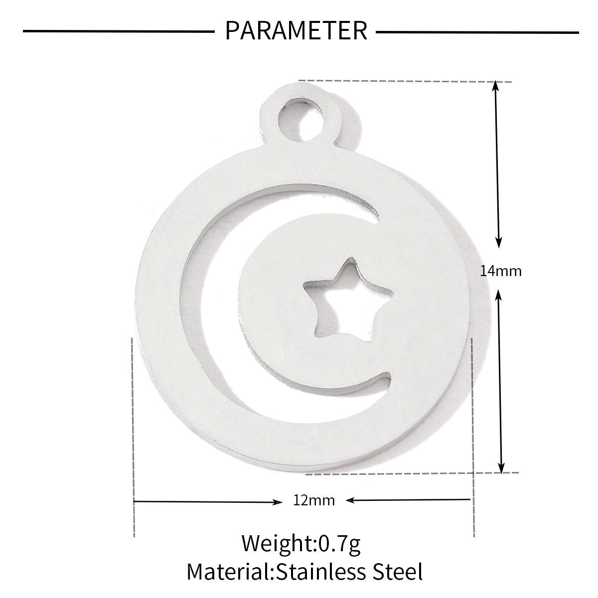 20 pcs/pack of boys and girls digital titanium steel pendants