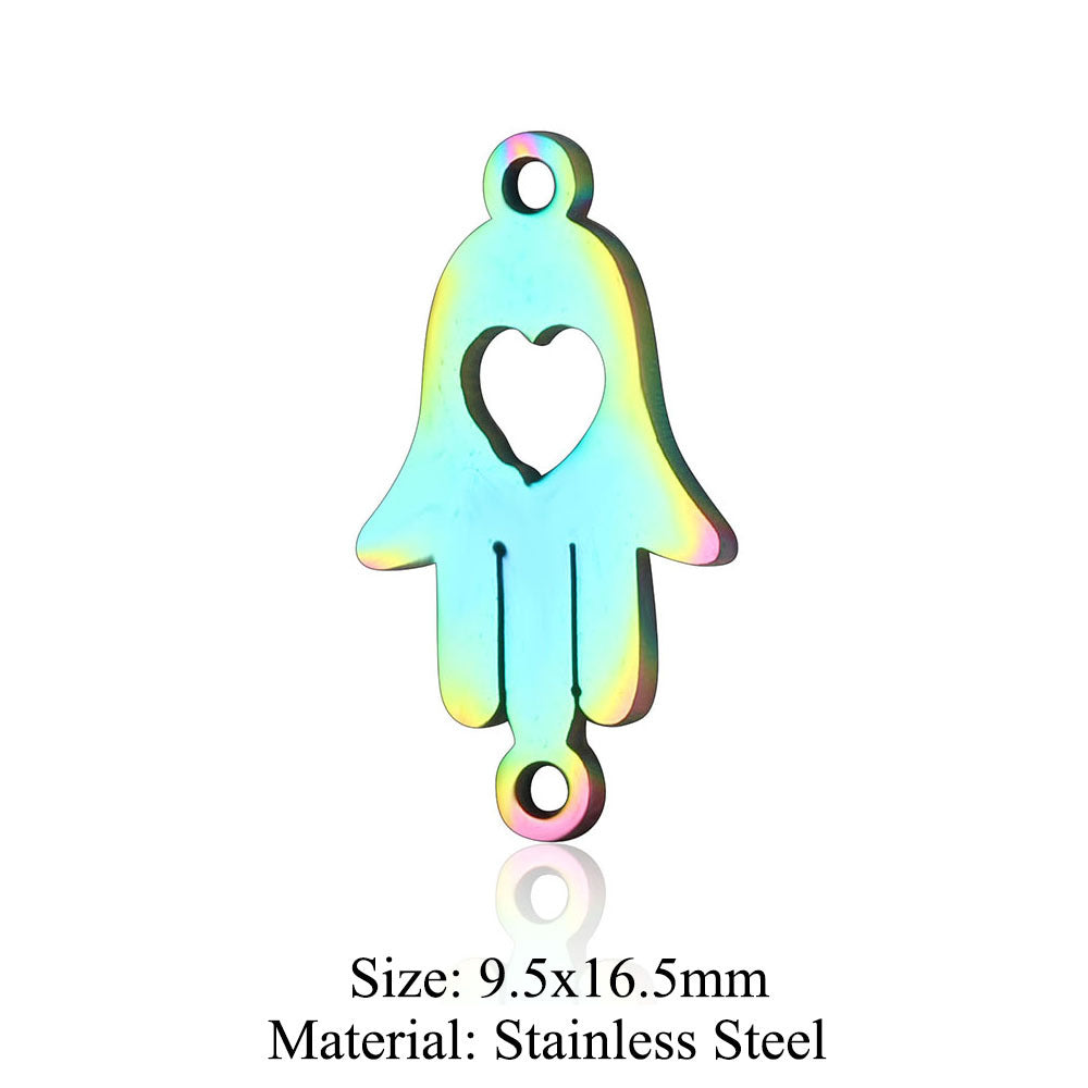 5 pcs/coated colorful dream catcher titanium steel pendant